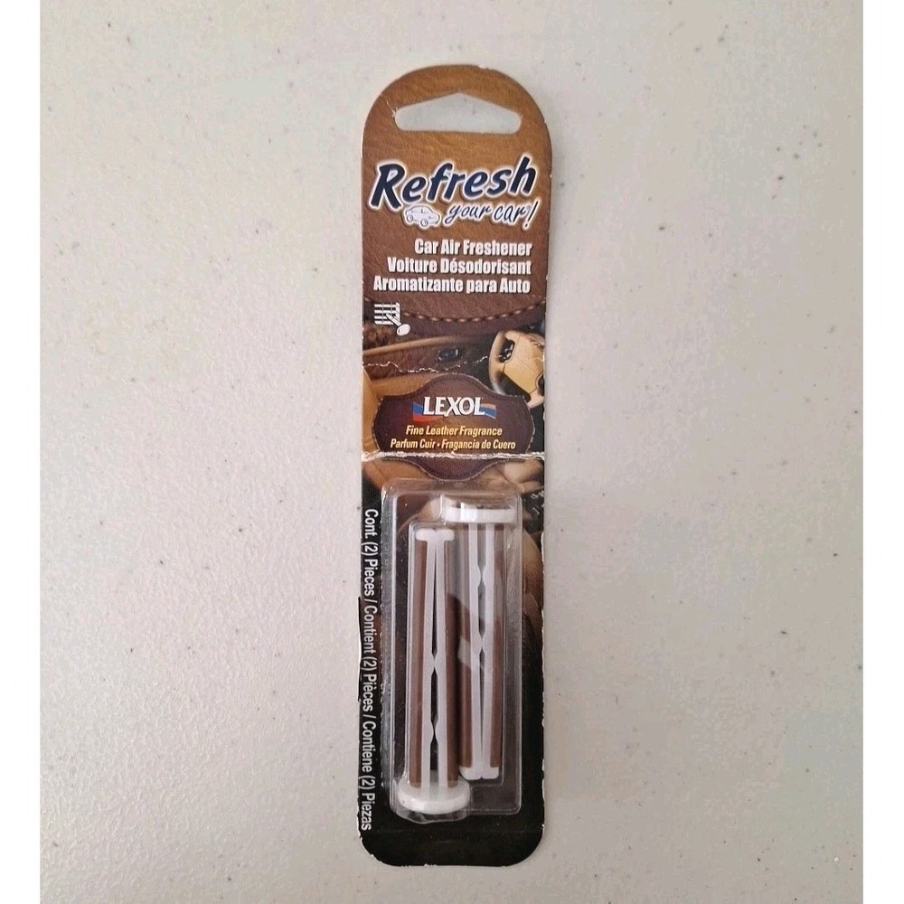 RARE 2-Pack LEXOL‎ LEATHER Refresh Your Car Vent Clip Air Fresheners NEW SEALED